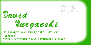 david murgacski business card